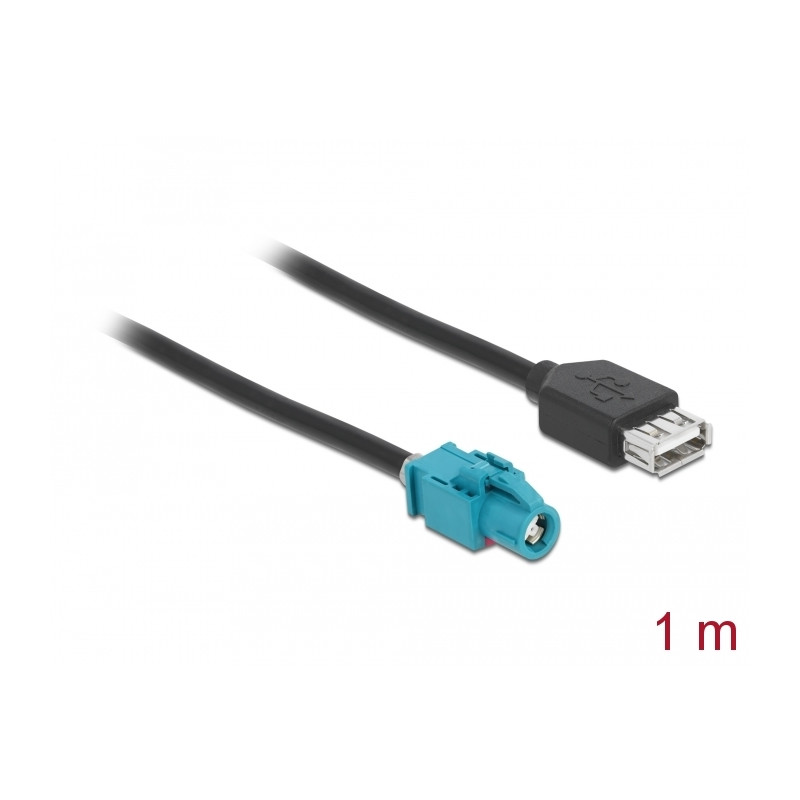 Delock Kabel HSD Z Buchse zu USB 2.0 Typ-A Buchse 1 m Premium