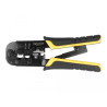 Delock Universelle Crimpzange mit Abisolierer für 8P (RJ45), 6P (RJ12/11) oder 4P Stecker