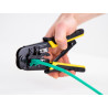 Delock Universelle Crimpzange mit Abisolierer für 8P (RJ45), 6P (RJ12/11) oder 4P Stecker