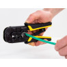Delock Universelle Crimpzange mit Abisolierer für 8P (RJ45), 6P (RJ12/11) oder 4P Stecker
