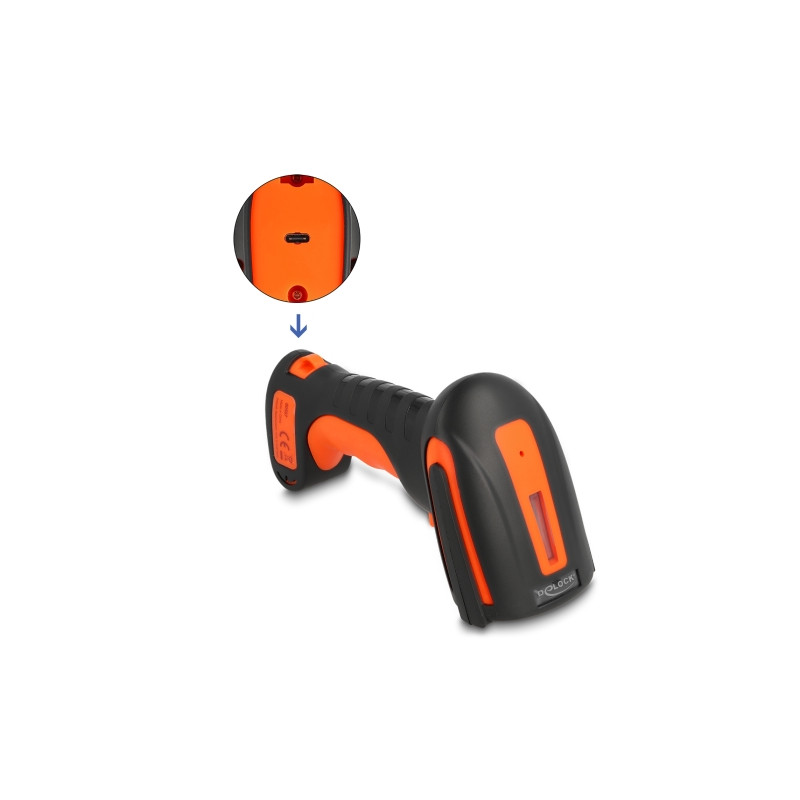 Delock Industrie Barcode Scanner 1D und 2D für 2,4 GHz, Bluetooth oder USB