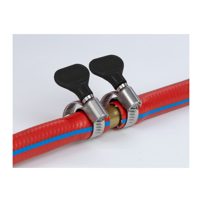 Delock Schlauchschelle mit Flügelmutter 8 - 12 mm 10 Stück schwarz