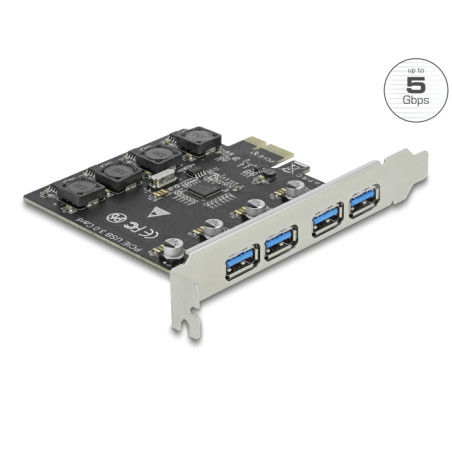 Delock PCI Express x1 Karte zu 4 x extern USB Typ-A Buchse USB 5 Gbps