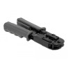 Delock Crimpzange mit Abisolierer und Netzwerktester für 8P (RJ45), 6P (RJ12/11) oder 4P (RJ10) Stecker