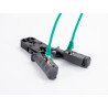 Delock Crimpzange mit Abisolierer und Netzwerktester für 8P (RJ45), 6P (RJ12/11), 6P DEC oder 4P (RJ10) Stecker