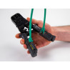 Delock Crimpzange mit Abisolierer und Netzwerktester für 8P (RJ45), 6P (RJ12/11), 6P DEC oder 4P (RJ10) Stecker