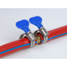 Delock Schlauchschelle mit Flügelmutter 10 - 16 mm 10 Stück blau