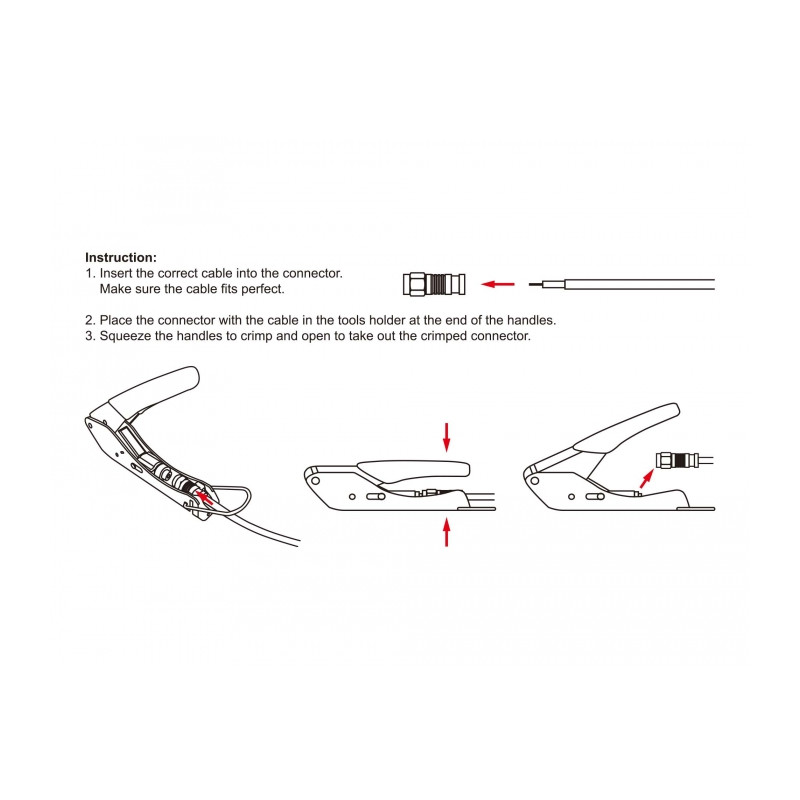 Delock Crimpzange für F-Kompressionsstecker
