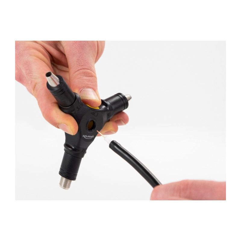 Delock 4 in 1 Installationswerkzeug für F-Anschlüsse