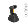Delock 2,4 GHz Barcode Scanner 1D und 2D mit Ladestation - 5 Sprachen