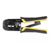 Delock Universelle Crimpzange mit Abisolierer für 8P (RJ45) oder 6P (RJ12/11) Stecker
