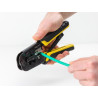 Delock Universelle Crimpzange mit Abisolierer für 8P (RJ45) oder 6P (RJ12/11) Stecker