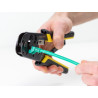 Delock Universelle Crimpzange mit Abisolierer für 8P (RJ45) oder 6P (RJ12/11) Stecker