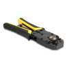 Delock Universelle Crimpzange mit Abisolierer für 10P (RJ50), 8P (RJ45), 6P (RJ12/11), 6P DEC oder 4P Modular Stecker