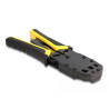 Delock Universelle Crimpzange mit Abisolierer für 10P (RJ50), 8P (RJ45), 6P (RJ12/11), 6P DEC oder 4P Modular Stecker