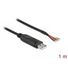 Delock Adapterkabel USB 2.0 Typ-A zu seriell RS-232 mit 9 offenen Kabelenden + Schirmung 1 m