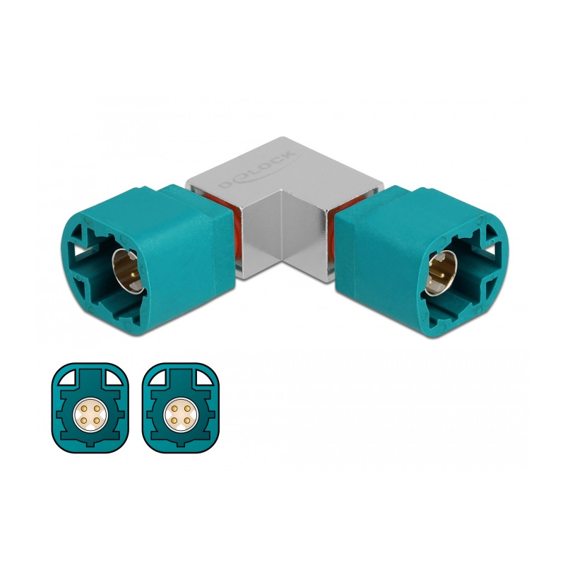 Delock Adapter HSD Z Stecker zu HSD Z Stecker gewinkelt