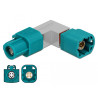 Delock Adapter HSD Z Buchse zu HSD Z Stecker gewinkelt