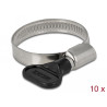 Delock Schlauchschelle mit Flügelmutter 25 - 40 mm 10 Stück schwarz