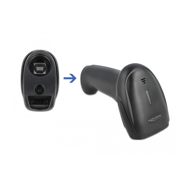 Delock Barcode Scanner 1D und 2D für 2,4 GHz, Bluetooth oder USB