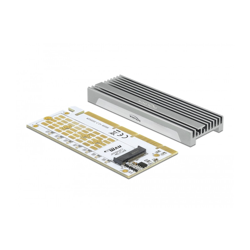 Delock PCI Express x16 (x4 / x8) Karte zu 1 x NVMe M.2 Key M mit LED Beleuchtung