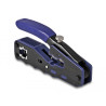 Delock Crimpzange für 8P/ RJ45 Modularstecker mit Klinge und Abisolierer (Easy-Connect)