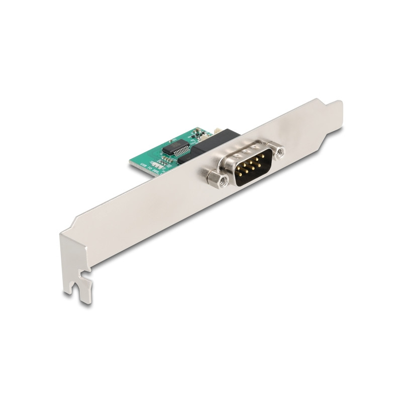 Delock USB auf RS-232 Konverter FTDI FT231XS USB 2.0 Pfostenstecker zu D-Sub 9 Stecker mit Standard Blende und Kabel 30 cm