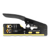 Delock Crimpzange für 6P/8P RJ45/RJ11 Stecker Cat. 5/6/7 mit Klinge und Abisolierer