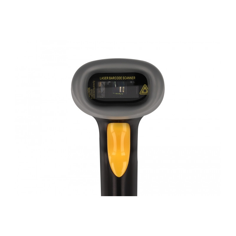 Delock USB Barcode Scanner 1D mit Anschlusskabel und Halterung - Laser - schwarz