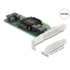 Delock PCI Express x8 Karte zu 4 x intern SFF-8643 NVMe - Low Profile Formfaktor