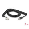 Delock RJ50 zu USB 2.0 Typ-A Barcode Scanner Spiralkabel 2 m