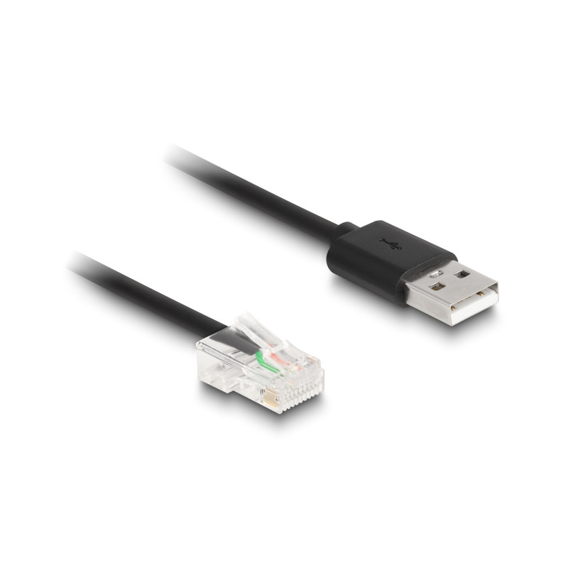 Delock RJ50 zu USB 2.0 Typ-A Barcode Scanner Spiralkabel 2 m