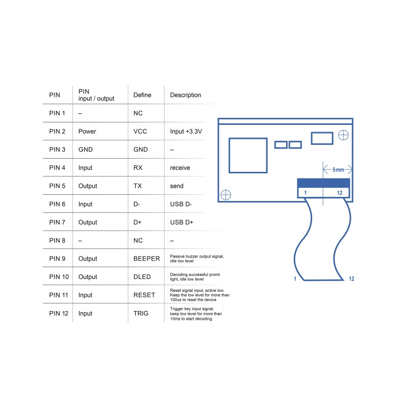 Delock Barcode Scanner Modul 1D und 2D - Deutsche Version