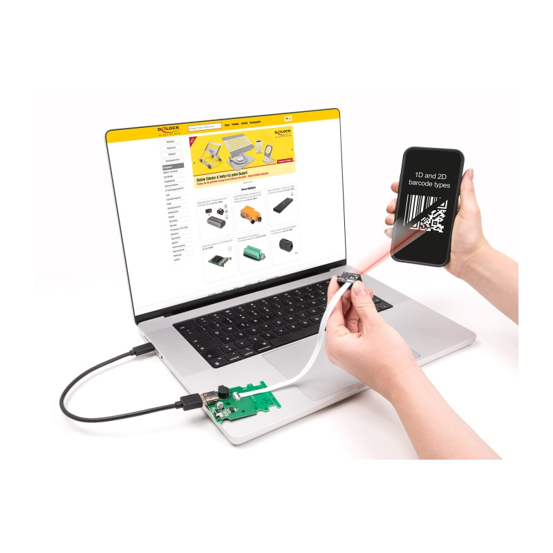 Delock Barcode Scanner Modul 1D und 2D - Deutsche Version