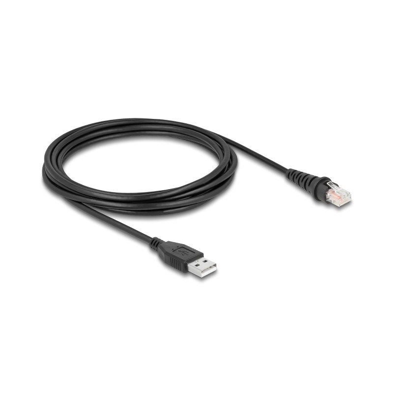 Delock RJ50 zu USB 2.0 Typ-A Barcodescanner Kabel 3 m