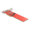 Delock PCI Express x8 Karte zu 2 x intern NVMe M.2 Key M 110 mm - Bifurcation - Low Profile Formfaktor