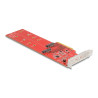 Delock PCI Express x8 Karte zu 2 x intern NVMe M.2 Key M 110 mm - Bifurcation - Low Profile Formfaktor
