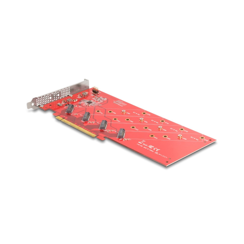 Delock PCI Express x16 Karte zu 4 x intern NVMe M.2 Key M 110 mm - Bifurcation
