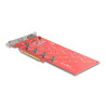 Delock PCI Express x16 Karte zu 4 x intern NVMe M.2 Key M 110 mm - Bifurcation