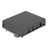 Delock Leergehäuse 4 Port für Keystone RJ-Module schwarz - zur Montage an Tisch, Wand oder Hutschiene