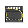Delock Leergehäuse 4 Port für Keystone RJ-Module schwarz - zur Montage an Tisch, Wand oder Hutschiene