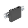 Delock Leergehäuse 4 Port für Keystone RJ-Module schwarz - zur Montage an Tisch, Wand oder Hutschiene