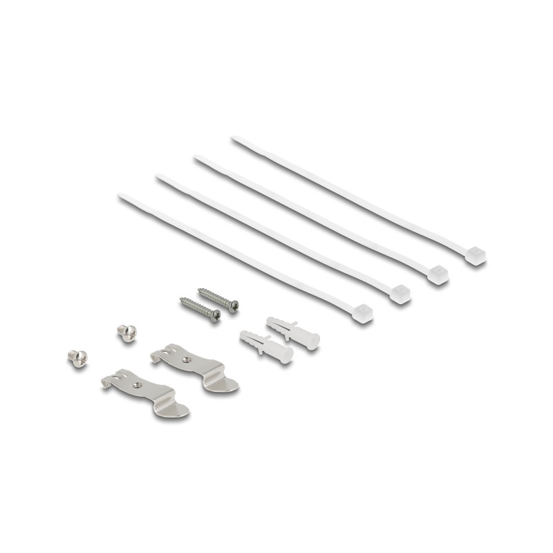 Delock Leergehäuse 4 Port für Keystone RJ-Module schwarz - zur Montage an Tisch, Wand oder Hutschiene