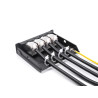 Delock Leergehäuse 4 Port für Keystone RJ-Module schwarz - zur Montage an Tisch, Wand oder Hutschiene