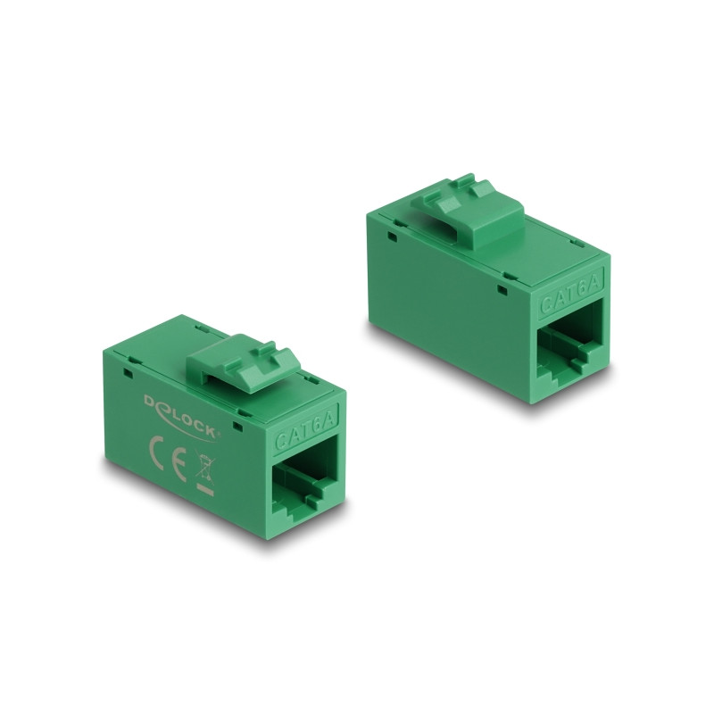Delock Keystone Modul RJ45 Buchse zu RJ45 Buchse Cat.6A UTP grün