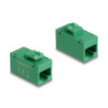 Delock Keystone Modul RJ45 Buchse zu RJ45 Buchse Cat.6A UTP grün