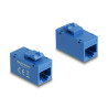 Delock Keystone Modul RJ45 Buchse zu RJ45 Buchse Cat.6A UTP blau