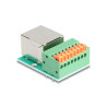 Delock RJ45 Buchse zu Terminalblock mit Drucktaster Cat.5e