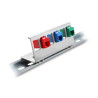 Delock Keystone Metall Halterung 6 Port für Hutschiene