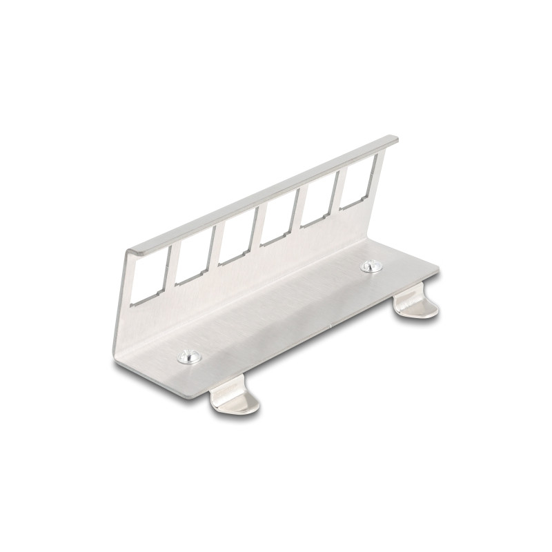Delock Keystone Metall Halterung 6 Port für Hutschiene